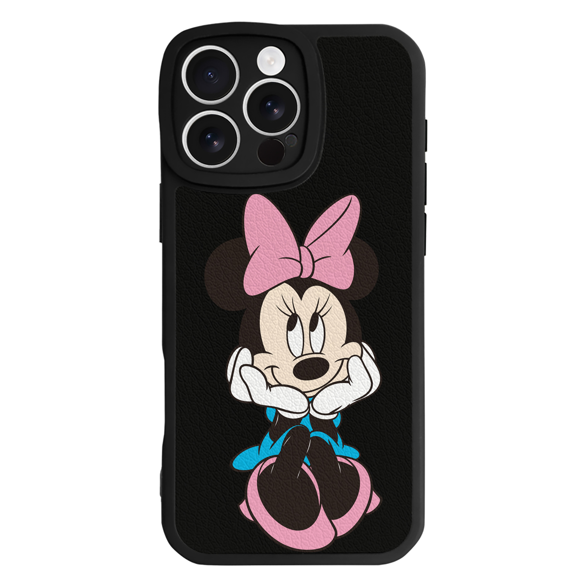 （画像用） ミッキーマウス Mickey Mouse 【iPhone 16シリーズ対応】シリコンスマホケース（レザー調） 材質：シリコン
